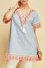  Fringe Trim Tunic