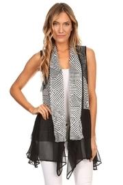  Geometric Vest Cardigan