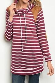  Wine Striped Sweater