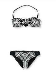  Plaid Bandeau Bikini