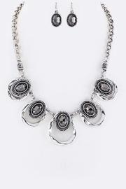  Oval Crystal Statement-necklace