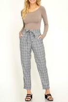  Grid Print Trousers