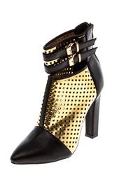  Black And Gold Booties