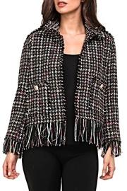  Plaid Fringe Jacket