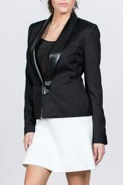  Leather Contrast Jacket