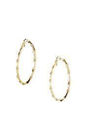  Gold Bamboo Hoop Earrings