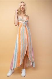  Multi-color Striped Midi-dress