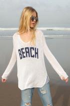  Beach V-neck Sweater