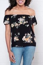  Frilled Off Shoulder Top