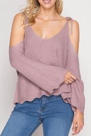  Scallop Detail Sweater