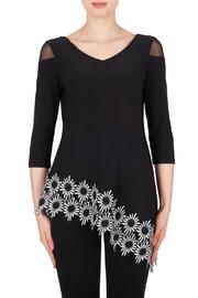  Mesh Sleeve Daisy Hem Tunic
