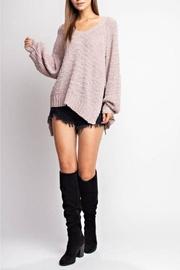  Hi-low Fuzzy Sweater