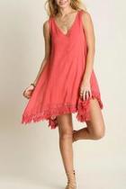  Fringe Trim Dress