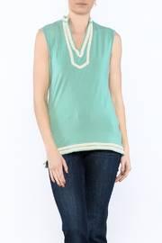  Turquoise Sleeveless Blouse