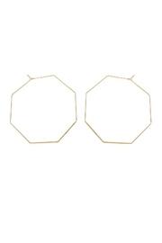  Octagon-shape Brass Earrings