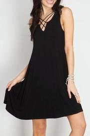  Criss Cross Black Dress