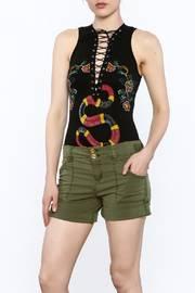 Black Snake Embroidered Tee