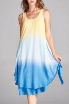  Triple-color Flow Dress