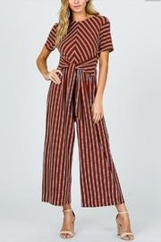  Rust Striped Jumpsuit