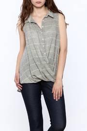  Grey Sleeveless Billowy Top