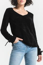  Vega V-neck Chenille Sweater W Sleeve Ties