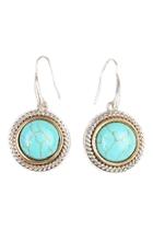 Turquoise Round Hook Earrings
