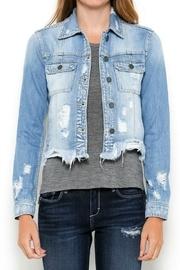  Frayed Bottom Fitted Jacket
