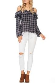  Plaid Ruffle Top