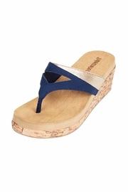  Navy Wedge Sandal