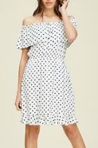  Ruffle Polka-dot Dress