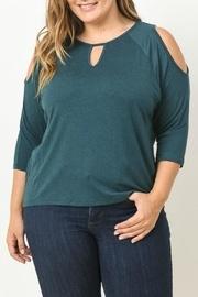  Green Cut Out Blouse