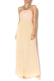  Strapless Embroidered Dress