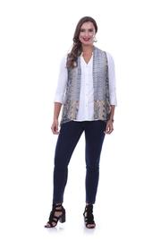  Abstract Georgette Vest