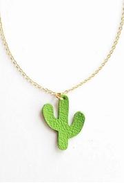  Leather Cactus Necklace