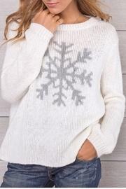  White Snowflake Crewneck