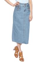  Pin Stripe Midi Skirt