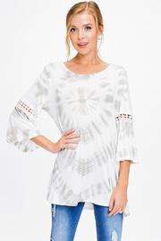  Tie-dye Crochet Detail Tunic