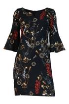 Flower Printed Dress