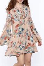  Dusty Pink Floral Dress