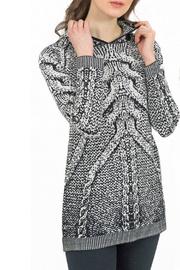  B & W Print Hoody