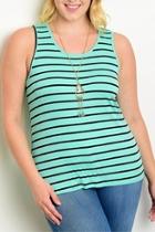  Plus-sized Mint Tank