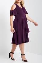  Purple Shoulder Dress