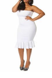  Tube Ruffled Dress