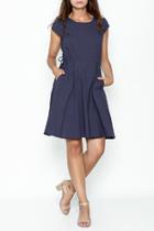  Navy Blue Pocket Dress