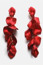 Red Petals Statement Earrings