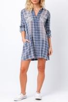  Lydia Blue Plaid Dress