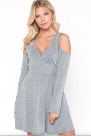  Cold-shoulder Long-sleeve Dress