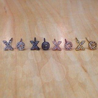  Charcoal Xoxo Studs