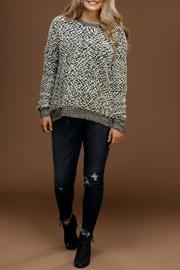  Popcorn-knit Pullover Sweater