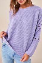  Tessa Button-sleeve Sweater